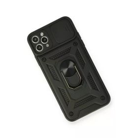 Newface iPhone 11 Pro Max Pars Lens Yüzüklü Silikon - Siyah Kılıf