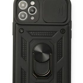 Newface iPhone 11 Pro Max Pars Lens Yüzüklü Silikon - Siyah Kılıf