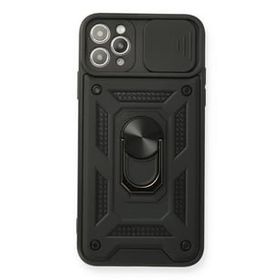 Newface iPhone 11 Pro Max Pars Lens Yüzüklü Silikon - Siyah Kılıf