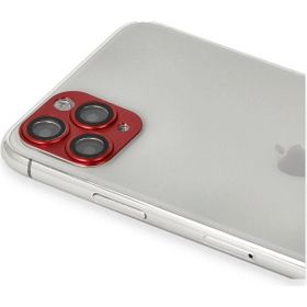 Newface iPhone 11 Pro Max Pers Alüminyum Kırmızı Kamera Lens