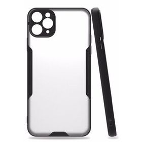 Newface iPhone 11 Pro Max Platin Silikon - Siyah Kılıf