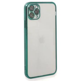 Newface iPhone 11 Pro Max Razer Lensli Silikon - Yeşil Kılıf