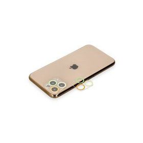 Newface iPhone 11 Pro Max Renkli Sarı-Turuncu Kamera Lens Koruma Cam