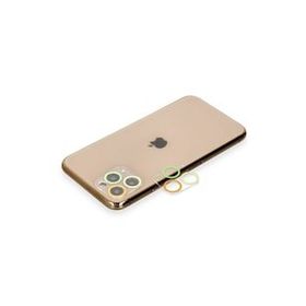 Newface iPhone 11 Pro Max Renkli Sarı-Turuncu Kamera Lens Koruma Cam