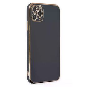 Newface iPhone 11 Pro Max Volet Silikon - Siyah Kılıf