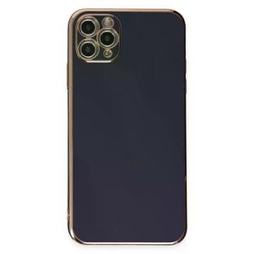 Newface iPhone 11 Pro Max Volet Silikon - Siyah Kılıf