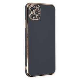 Newface iPhone 11 Pro Max Volet Silikon - Siyah Kılıf