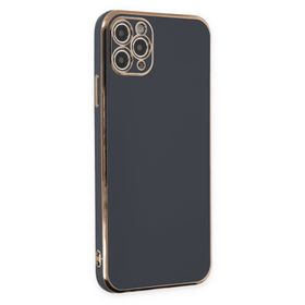 Newface iPhone 11 Pro Max Volet Silikon - Siyah Kılıf
