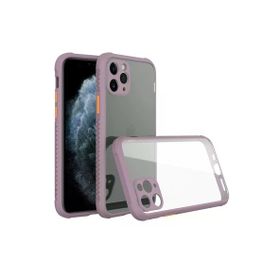 Newface iPhone 11 Pro Miami Şeffaf Silikon Açık Mor Cep Telefonu Kılıfı