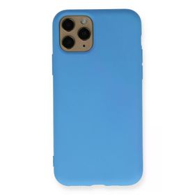 Newface iPhone 11 Pro Nano içi Kadife Silikon - Mavi Kılıf
