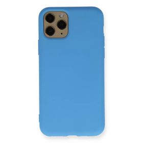 Newface iPhone 11 Pro Nano içi Kadife Silikon - Mavi Kılıf