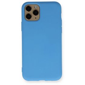 Newface iPhone 11 Pro Nano içi Kadife Silikon - Mavi Kılıf