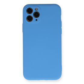 Newface iPhone 11 Pro Nano içi Kadife Silikon - Mavi Kılıf