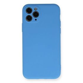 Newface iPhone 11 Pro Nano içi Kadife Silikon - Mavi Kılıf