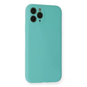 Newface iPhone 11 Pro Nano İçi Kadife Silikon Turkuaz Cep Telefonu Kılıfı