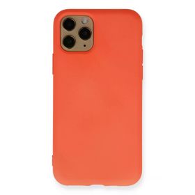 Newface İphone 11 Pro Nano İçi Kadife Silikon Turuncu Cep Telefonu Kılıfı