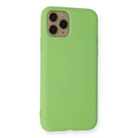 Newface iPhone 11 Pro Nano içi Kadife Silikon - Yeşil Kılıf