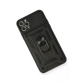 Newface iPhone 11 Pro Pars Lens Yüzüklü Silikon - Siyah Kılıf
