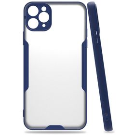Newface iPhone 11 Pro Platin Silikon Lacivert Cep Telefonu Kılıfı