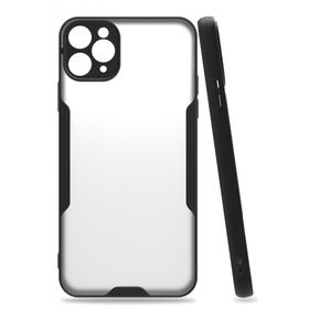 Newface iPhone 11 Pro Platin Silikon Siyah Cep Telefonu Kılıfı