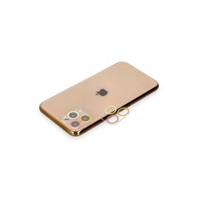 Newface iPhone 11 Pro Renkli Turuncu-Kırmızı Kamera Lens Koruma Cam