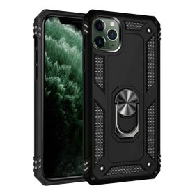 Newface iPhone 11 Pro Sofya Yüzüklü Silikon Kapak - Siyah Kılıf
