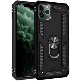 Newface iPhone 11 Pro Sofya Yüzüklü Silikon Kapak - Siyah Kılıf