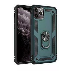 Newface iPhone 11 Pro Sofya Yüzüklü Silikon Kapak Yeşil Cep Telefonu Kılıfı