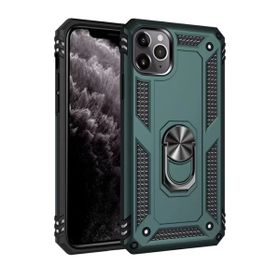 Newface iPhone 11 Pro Sofya Yüzüklü Silikon Kapak Yeşil Cep Telefonu Kılıfı