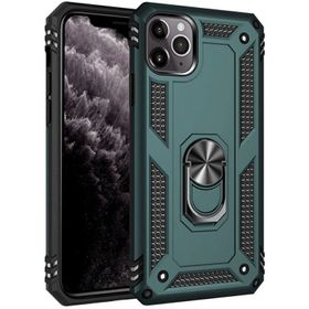 Newface iPhone 11 Pro Sofya Yüzüklü Silikon Kapak Yeşil Cep Telefonu Kılıfı