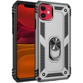 Newface iPhone 11 Sofya Yüzüklü Silikon Kapak - Gümüş Kılıf