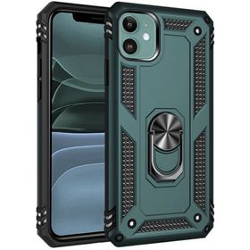 Newface İphone 11 Sofya Yüzüklü Silikon Kapak - Yeşil Kılıf