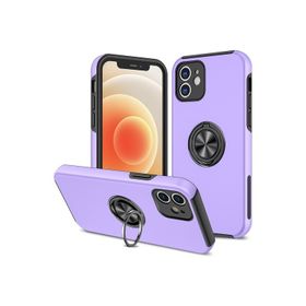 Newface iPhone 12 Elit Yüzüklü Kapak - Mor Kılıf