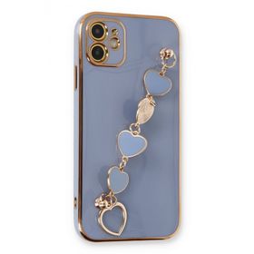 Newface iPhone 12 Esila Silikon Gri Cep Telefonu Kılıfı