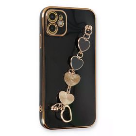 Newface iPhone 12 Esila Silikon Siyah Cep Telefonu Kılıfı