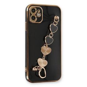 Newface iPhone 12 Esila Silikon Siyah Cep Telefonu Kılıfı