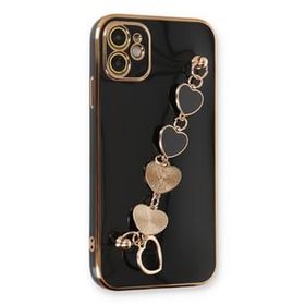 Newface iPhone 12 Esila Silikon Siyah Cep Telefonu Kılıfı