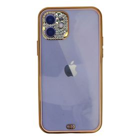 Newface iPhone 12 Kılıf Liva Taşlı Silikon Pembe Cep Telefonu Kılıfı