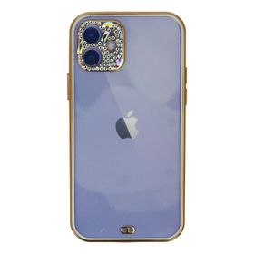 Newface iPhone 12 Liva Taşlı Silikon Beyaz Cep Telefonu Kılıfı