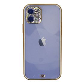 Newface iPhone 12 Liva Taşlı Silikon Beyaz Cep Telefonu Kılıfı