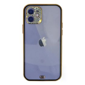 Newface iPhone 12 Liva Taşlı Silikon - Siyah Kılıf