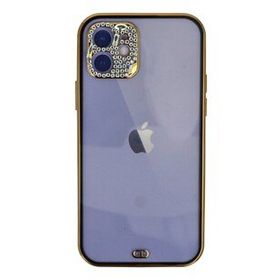 Newface iPhone 12 Liva Taşlı Silikon - Siyah Kılıf