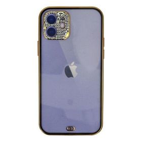 Newface iPhone 12 Liva Taşlı Silikon - Siyah Kılıf