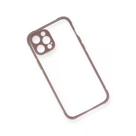 Newface iPhone 12 Miami Şeffaf Silikon Açık Mor Cep Telefonu Kılıfı