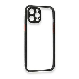 Newface iPhone 12 Miami Şeffaf Silikon Lila Cep Telefonu Kılıfı