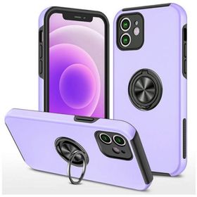 Newface iPhone 12 Mini Elit Yüzüklü Kapak - Mor Kılıf