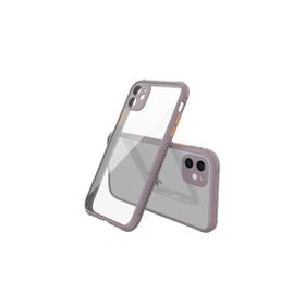 Newface iPhone 12 Mini Miami Şeffaf Silikon Açık Mor Cep Telefonu Kılıfı