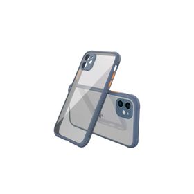 Newface iPhone 12 Mini Miami Şeffaf Silikon Gri Cep Telefonu Kılıfı