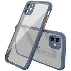 Newface iPhone 12 Mini Miami Şeffaf Silikon Gri Cep Telefonu Kılıfı