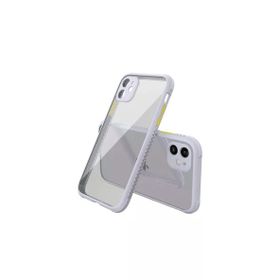 Newface iPhone 12 Mini Miami Şeffaf Silikon - Lila Kılıf